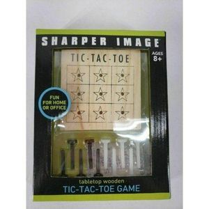 Sharper image Tabletop Tic‎ Tac Toe Game Wooden
